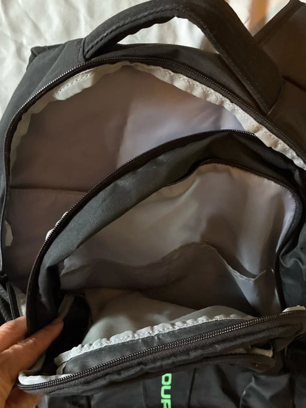 Under Armour Black Backpack with Neon Green Logo